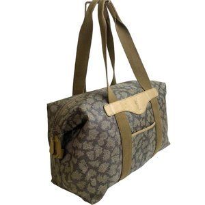 Yves Saint Laurent Brown YSL Printed Duffel Bag